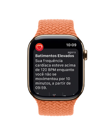 Notificação de frequência cardíaca alta