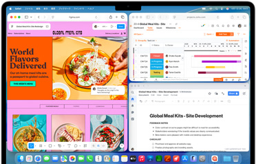 複数のアプリが開いた状態のMacBook Air