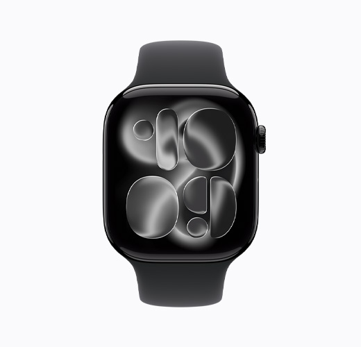 Apple Watch Series 10, Jet Black aluminium colour, side exterior