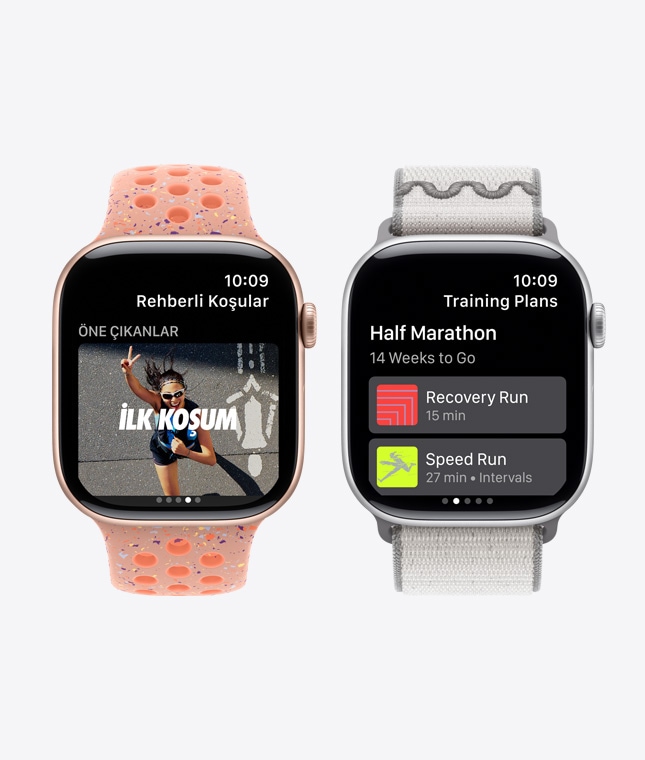 Apple Watch Series 11 aygıtları, Nike Run Club uygulaması, Rehberli Koşular ve Antrenman Planları özelliği