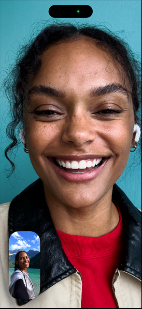 iPhone 17 Pro som visar funktionen Centrerat för video