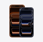 iPhone 17 Pro Max, kosmiskt orange framsida, iPhone 17 Pro, djupblå framsida