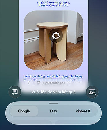 Tính năng Trí thông minh thị giác đang được sử dụng